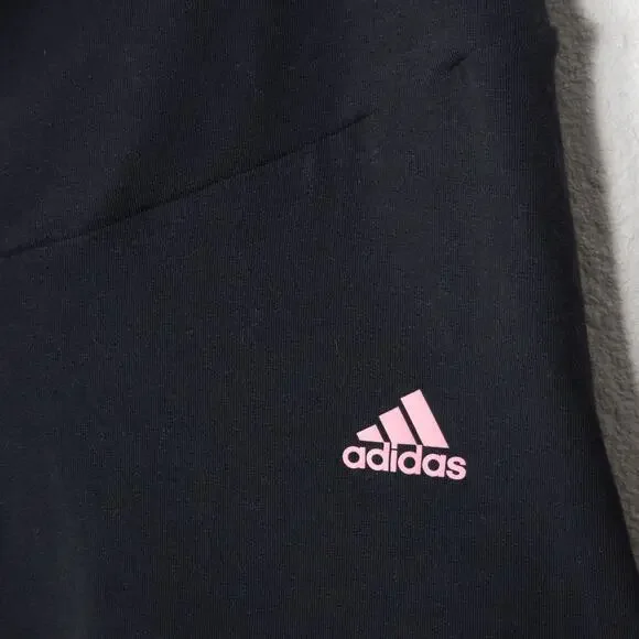 Adidas High Rise Tights Black Pink Tight Fit Size 3X Sporty Athleisure Gym - Picture 4 of 8